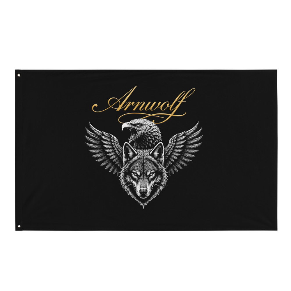 Arnwolf · Bandera con estampado completo — White