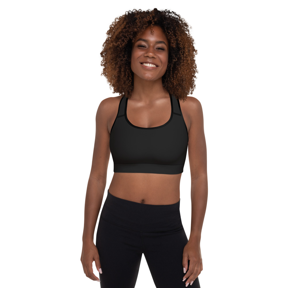 Arnwolf · Top deportivo acolchado con estampado completo — Negro