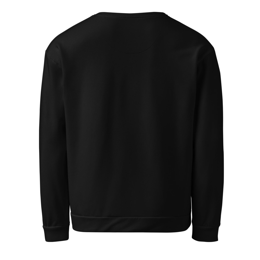 Arnwolf · Sudadera unisex reciclada con estampado completo — Negro