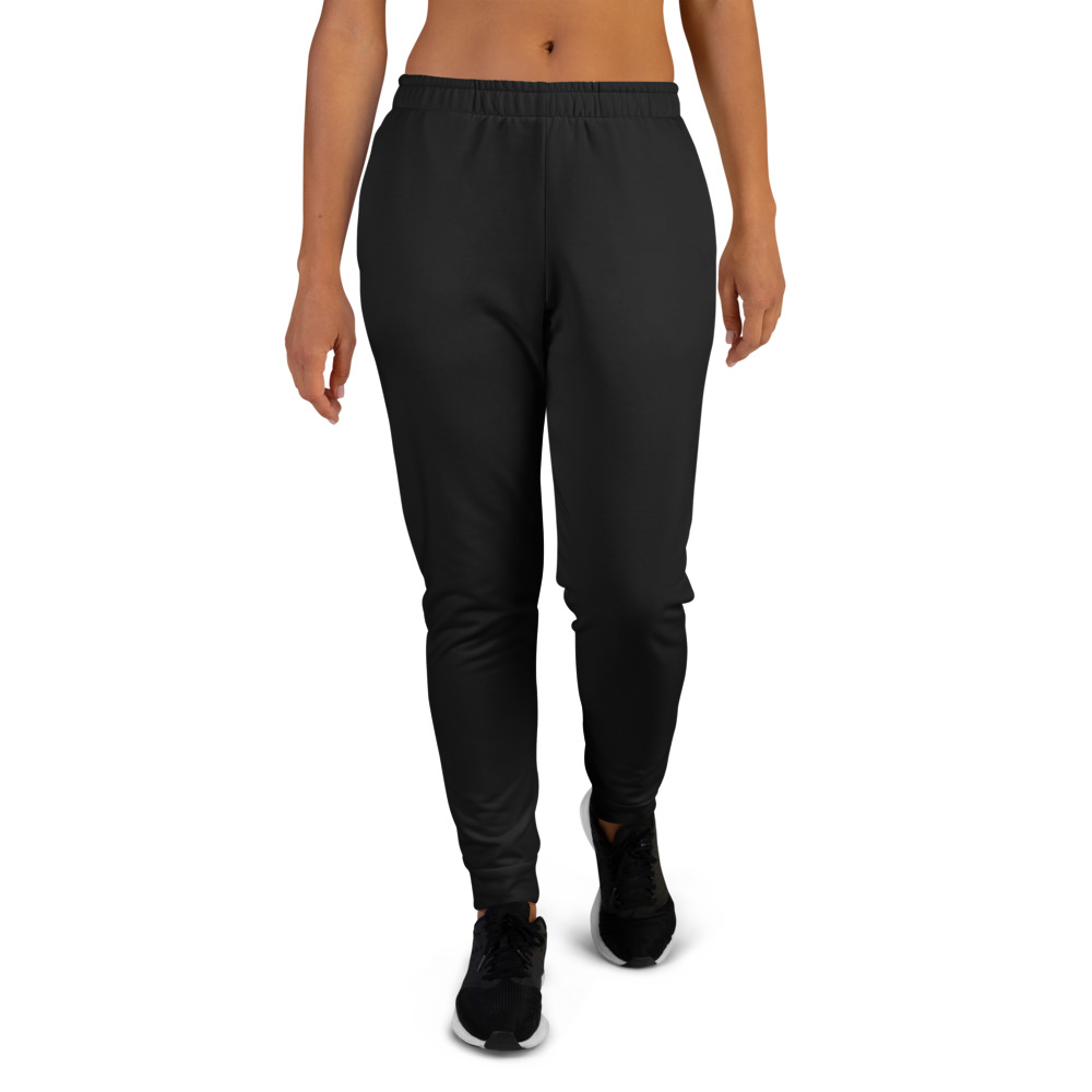 Arnwolf · Joggers reciclados para mujer con estampado completo — Negro