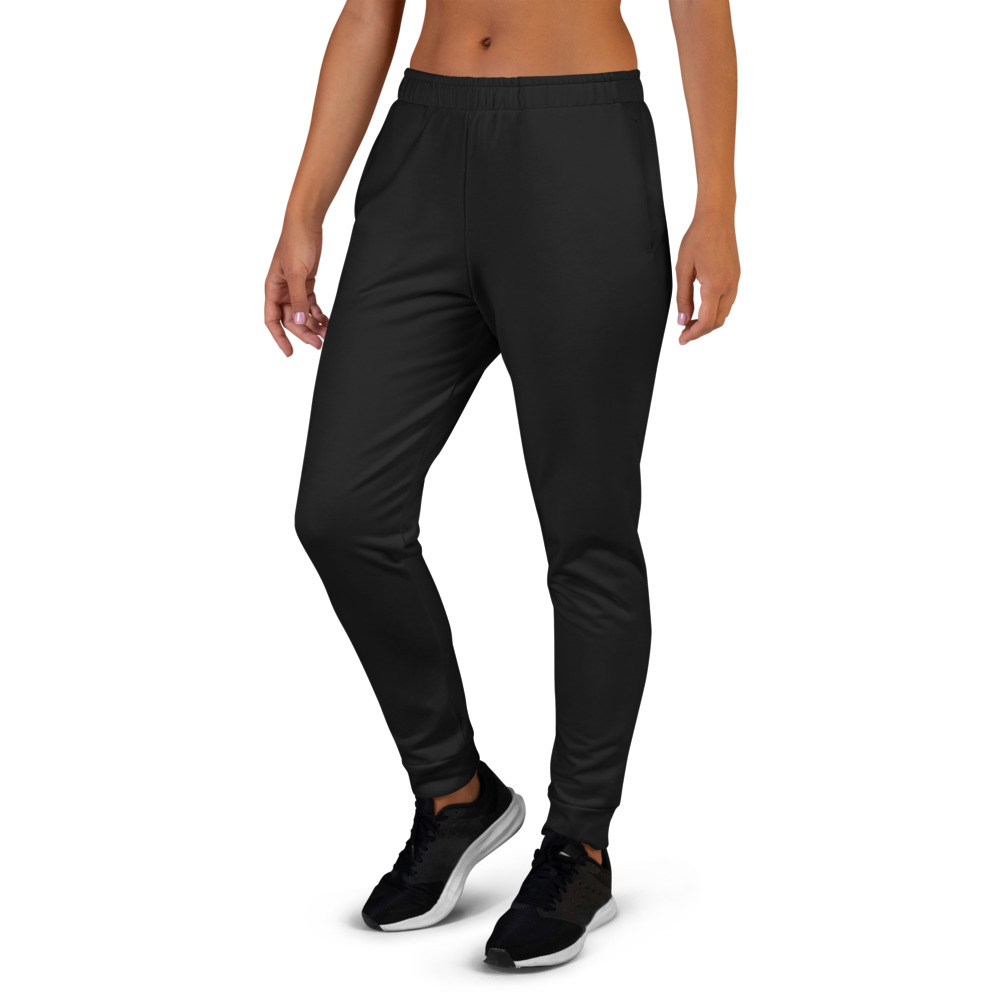 Arnwolf · Joggers reciclados para mujer con estampado completo — Negro