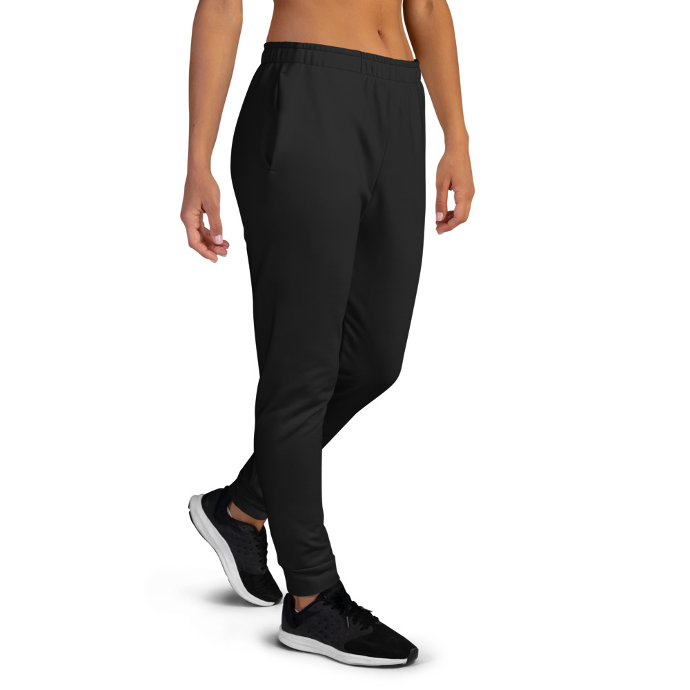 Arnwolf · Joggers reciclados para mujer con estampado completo — Negro