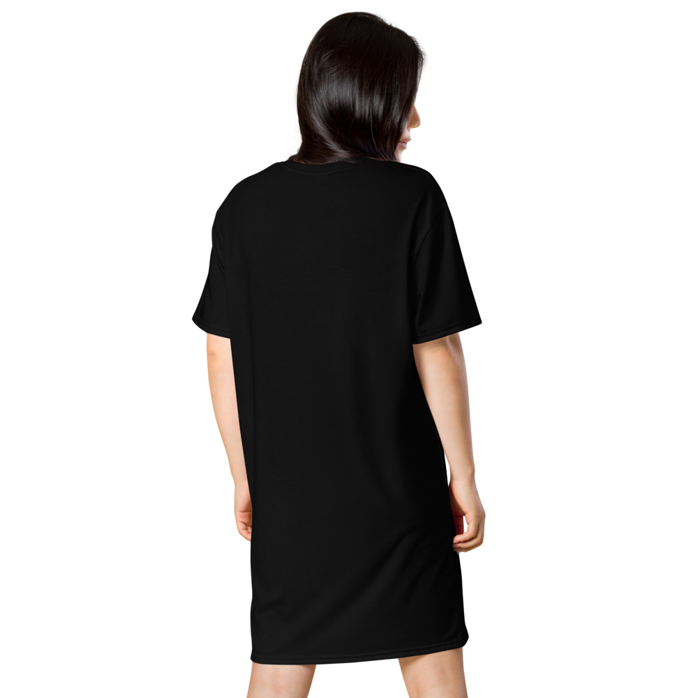 Arnwolf · Vestido playera con estampado completo — Negro