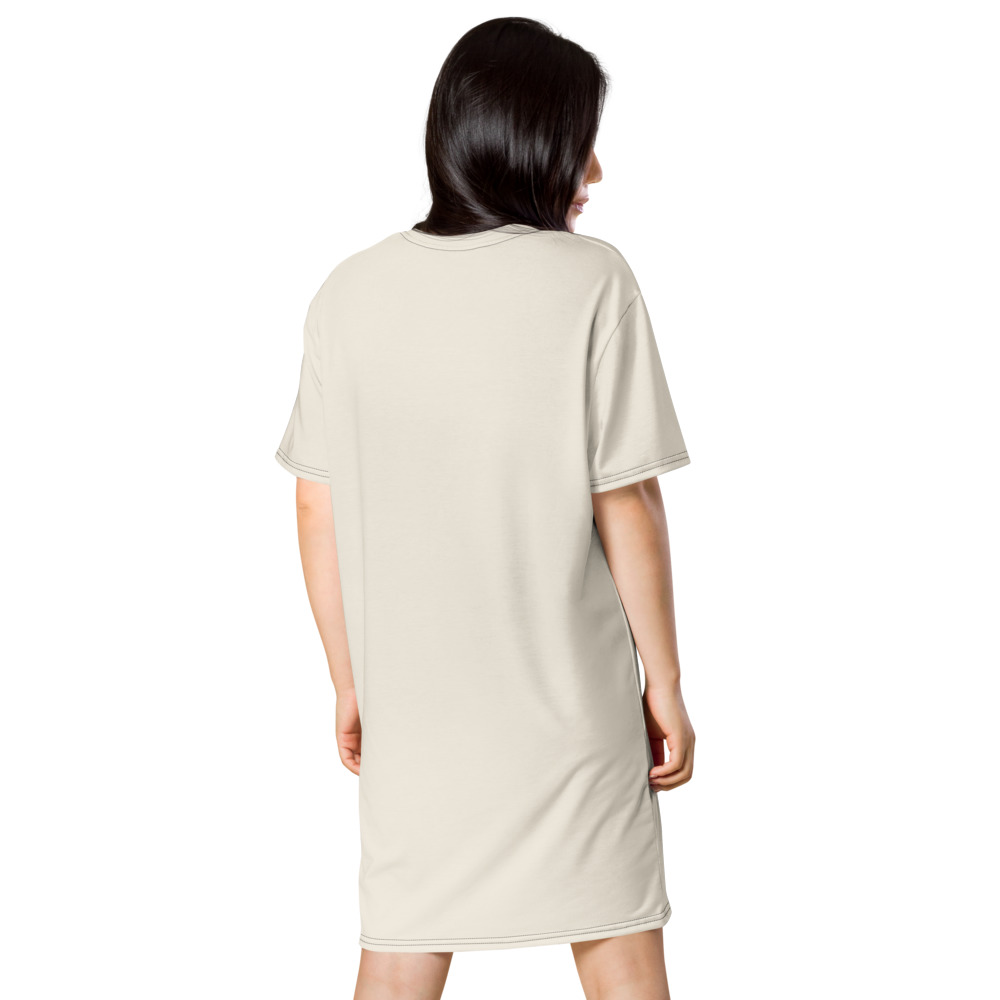Arnwolf · Vestido playera con estampado completo — Marfil