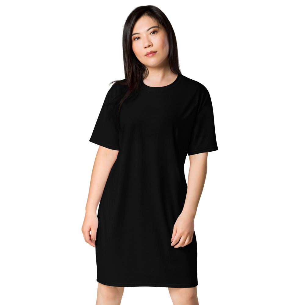 Arnwolf · Vestido playera con estampado completo — Negro