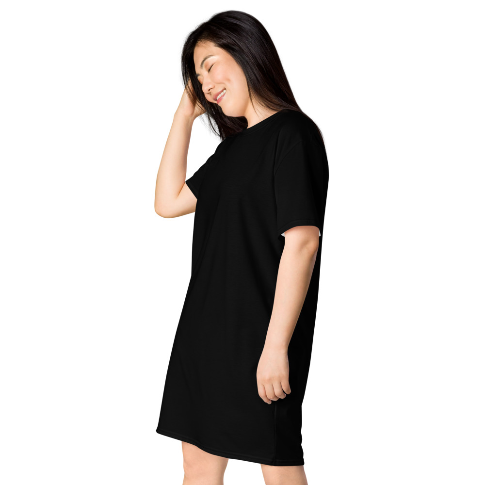 Arnwolf · Vestido playera con estampado completo — Negro