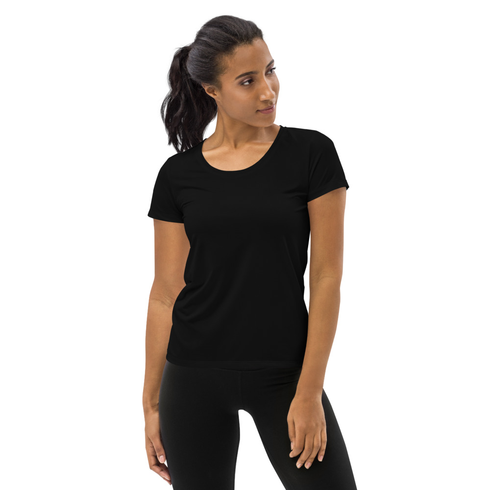 Arnwolf · Playera deportiva para mujer con estampado completo — Negro