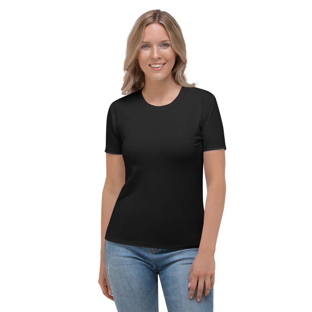 Arnwolf · Estampado completo mujer Crew Neck playera — Negro
