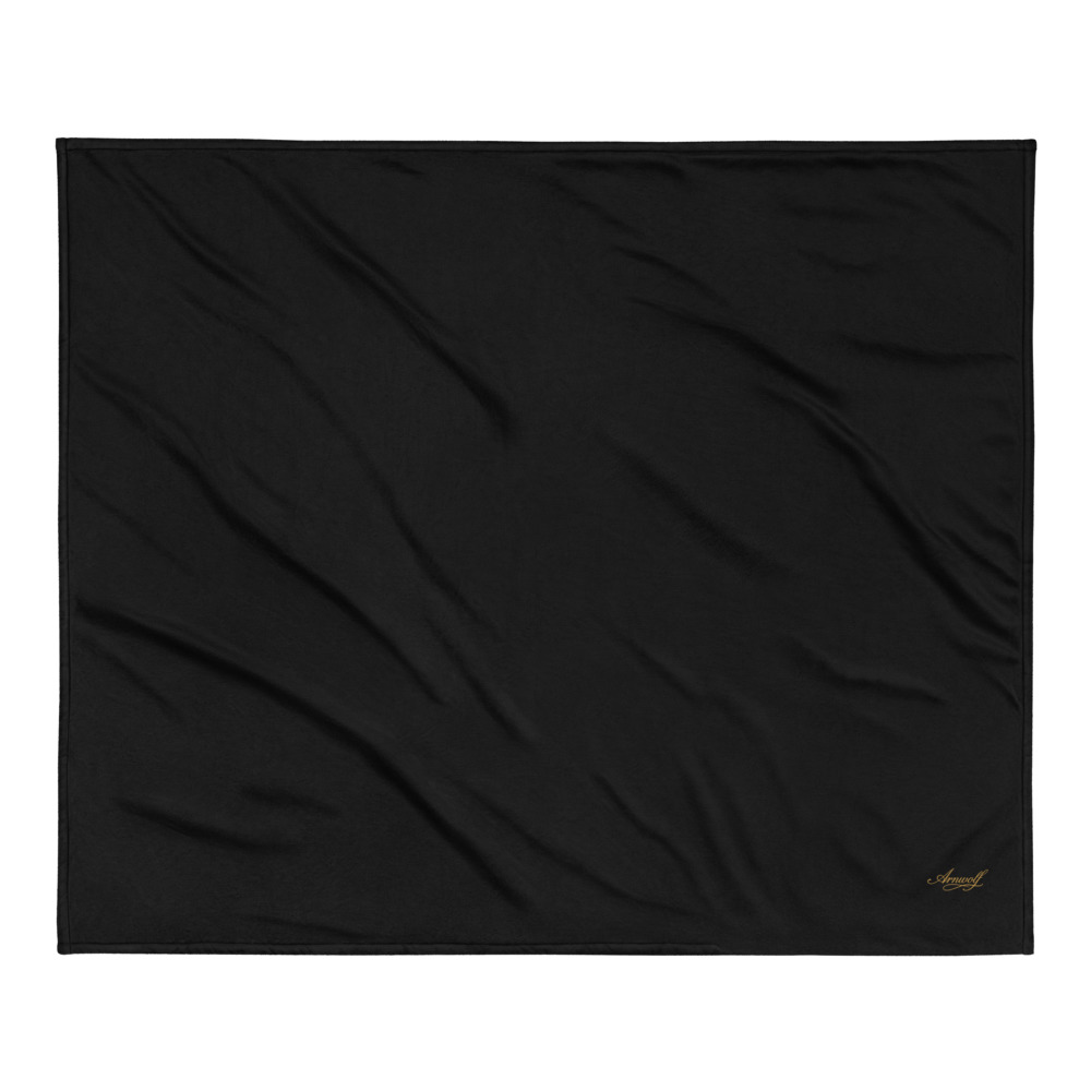 Arnwolf · Cobija sherpa premium bordada — Negro