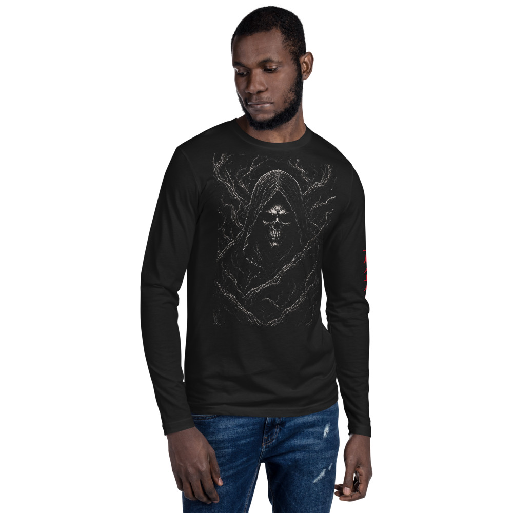 Arnwolf · Hombre Fitted manga larga Shirt — Negro