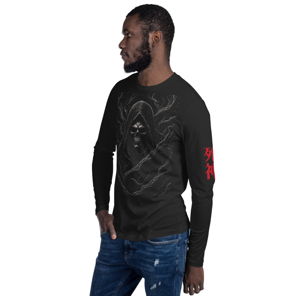 Arnwolf · Hombre Fitted manga larga Shirt — Negro