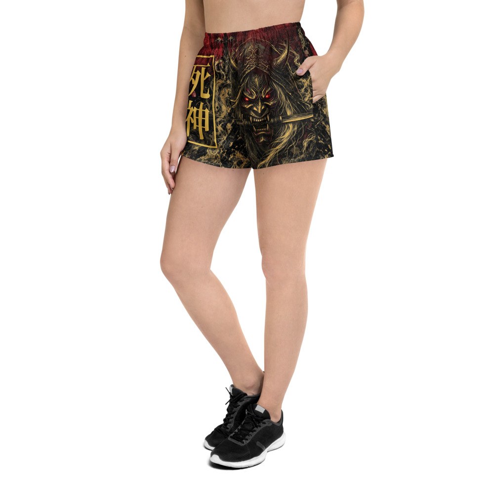 Shorts de entrenamiento Shinigami · Mujer — Dorado / Negro