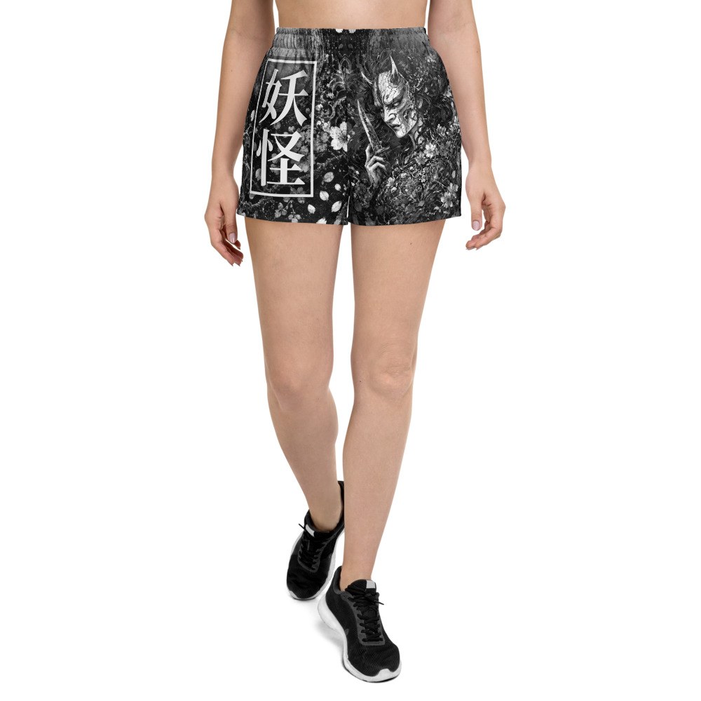 Shorts de entrenamiento Yokai · Mujer — Blanco / Negro