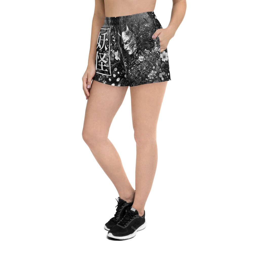 Shorts de entrenamiento Yokai · Mujer — Blanco / Negro