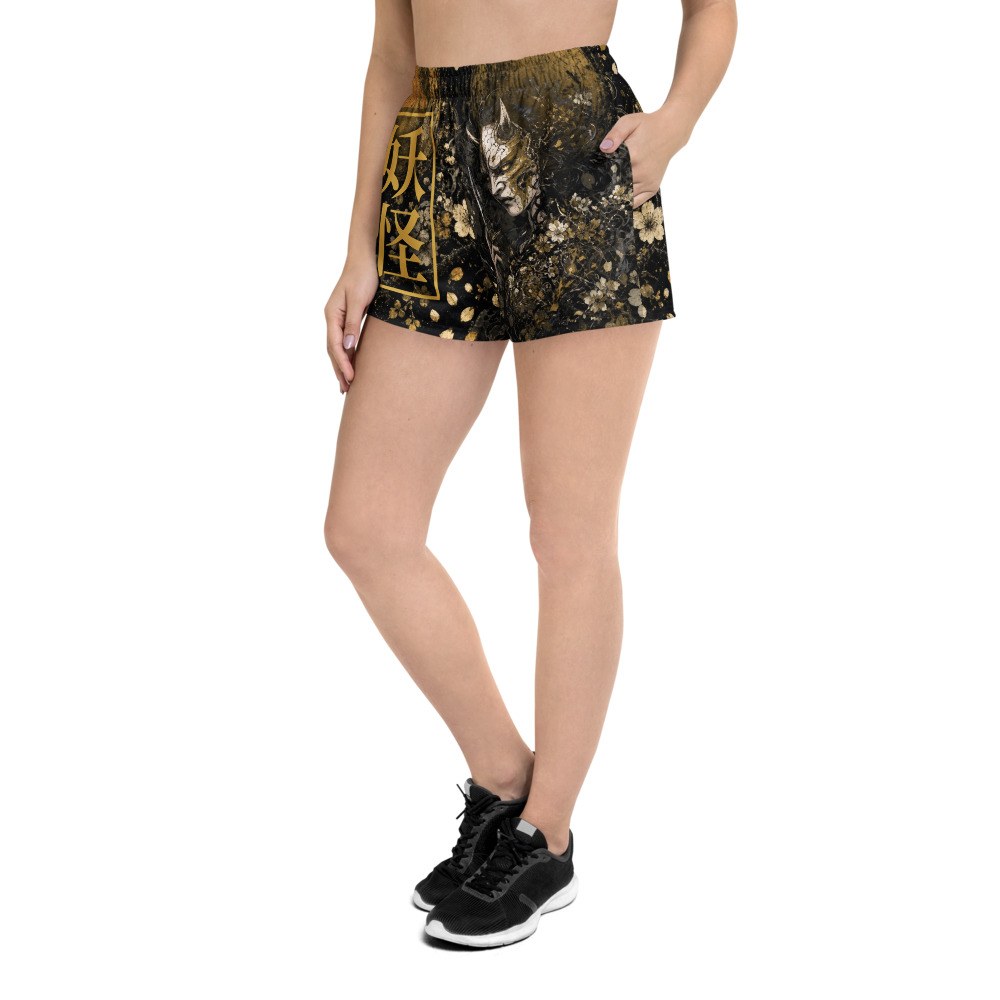 Shorts de entrenamiento Yokai · Mujer — Dorado / Negro