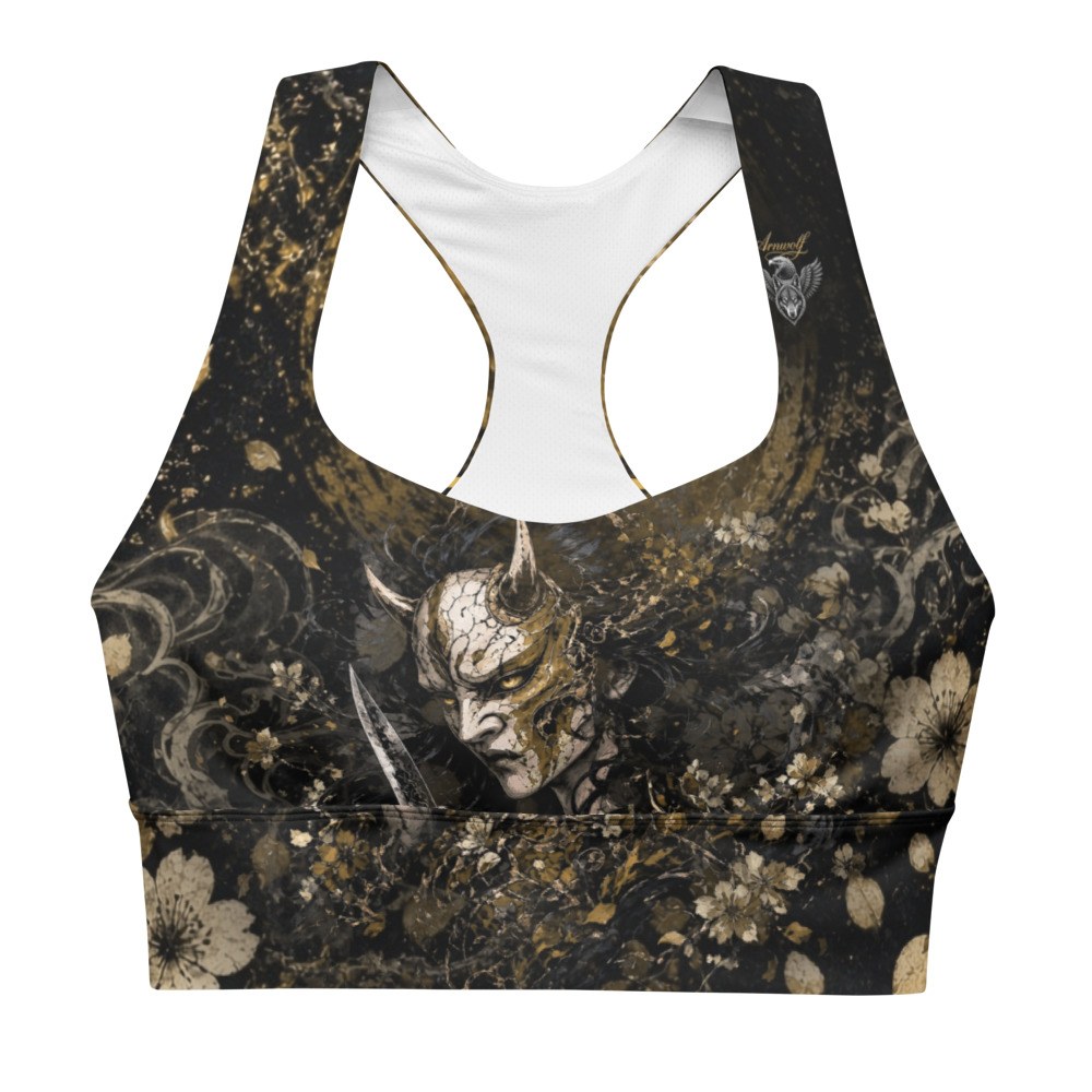 Top deportivo largo Yokai — Dorado / Negro