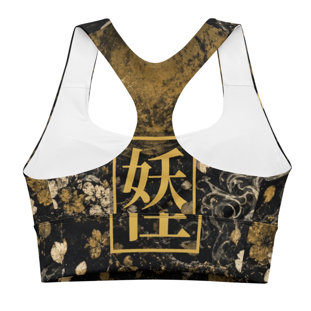 Top deportivo largo Yokai — Dorado / Negro