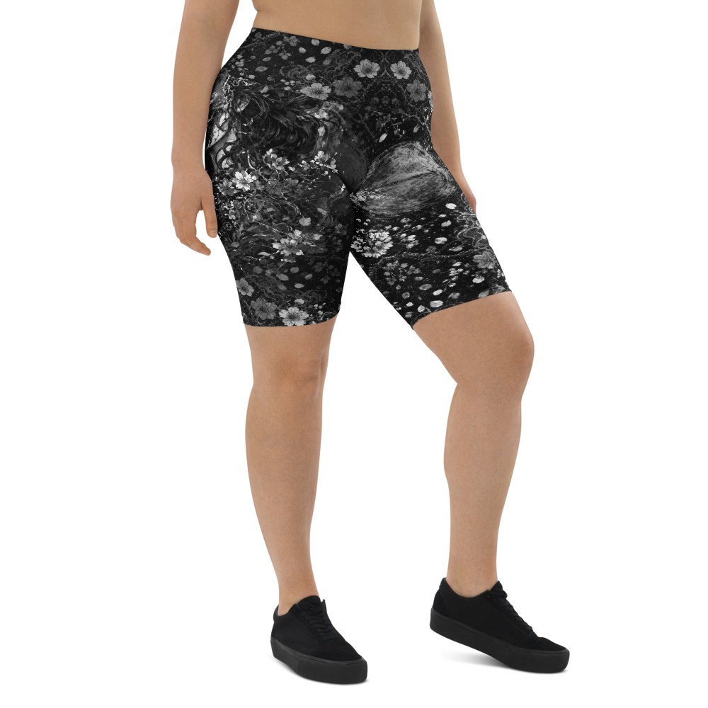 Biker shorts Yokai · Mujer — Blanco / Negro