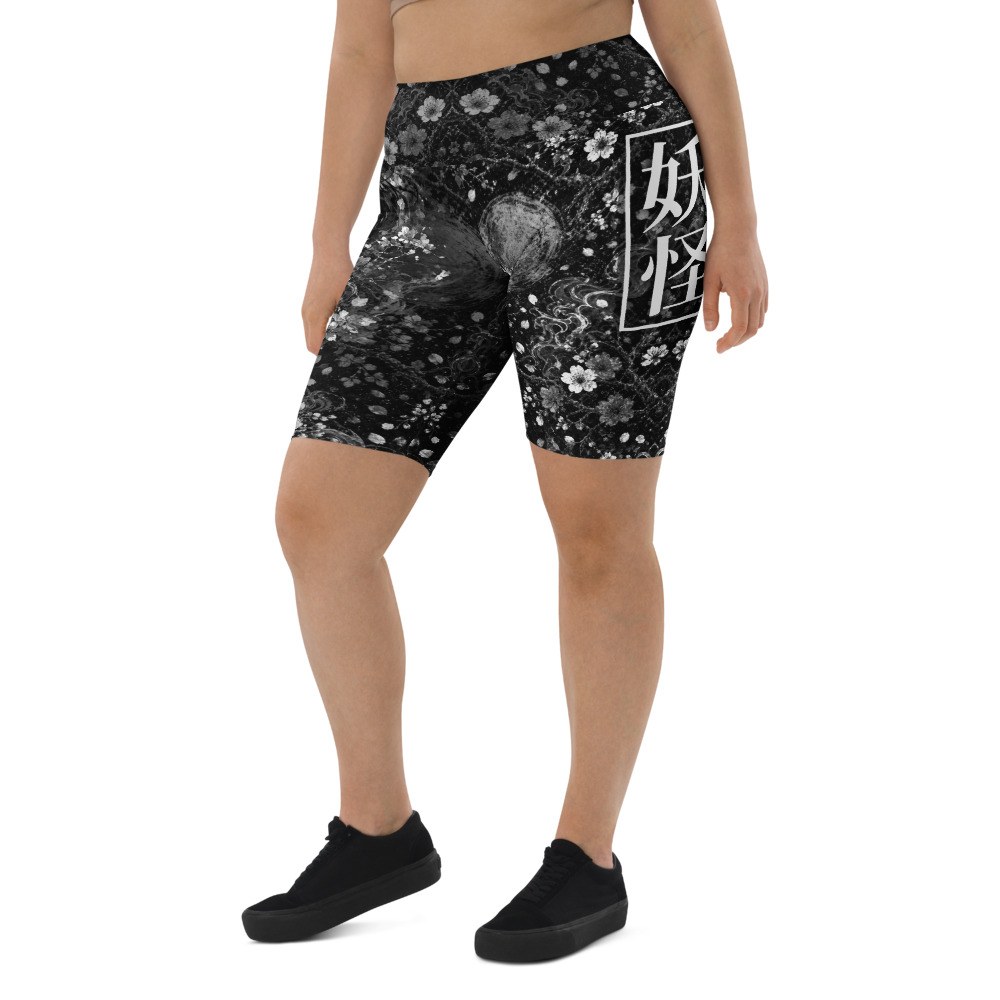 Biker shorts Yokai · Mujer — Blanco / Negro