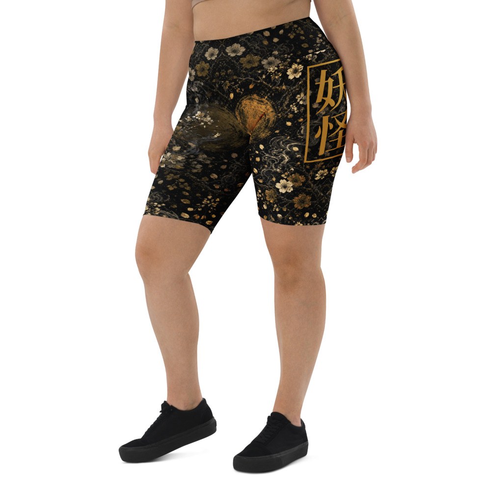 Biker shorts Yokai · Mujer — Dorado / Negro