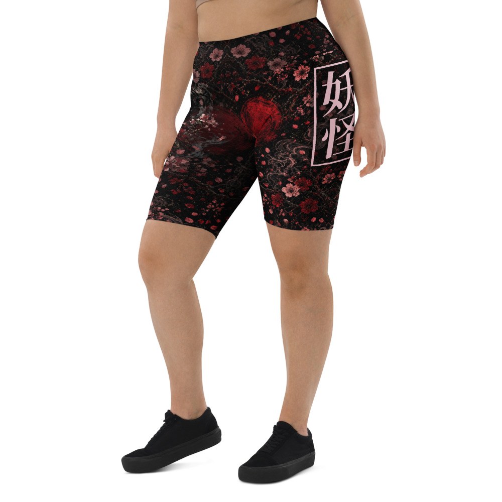 Biker shorts Yokai · Mujer — Sakura / Negro