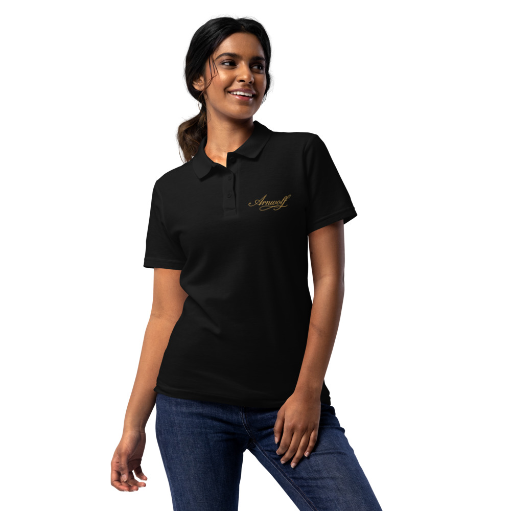 Arnwolf · Polo piqué para mujer — Negro